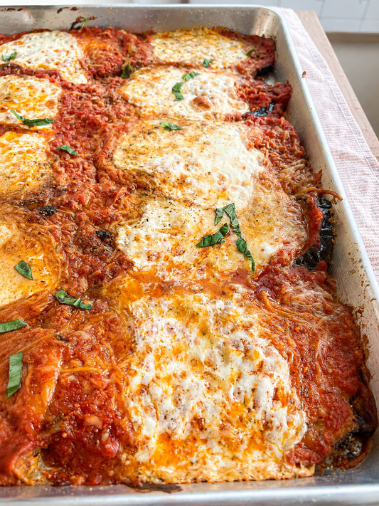 Sheet Pan Eggplant Parmesan