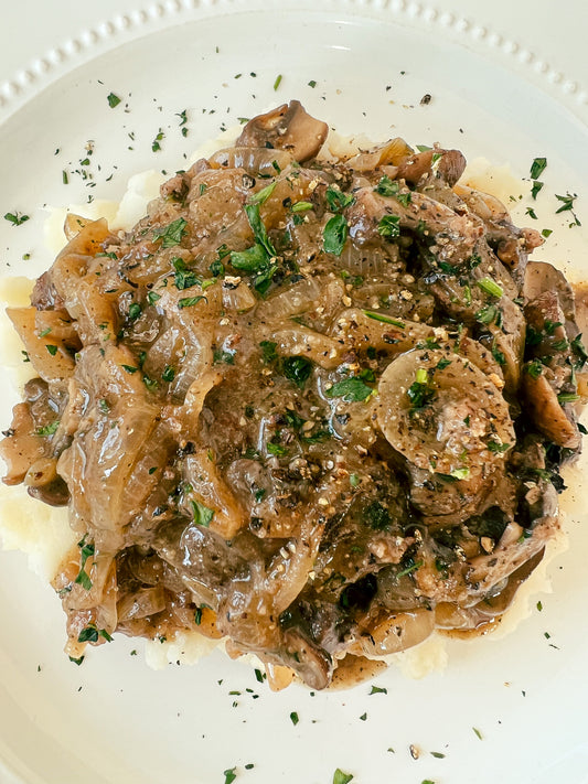 Chopped Steaks in Mushroom Gravy