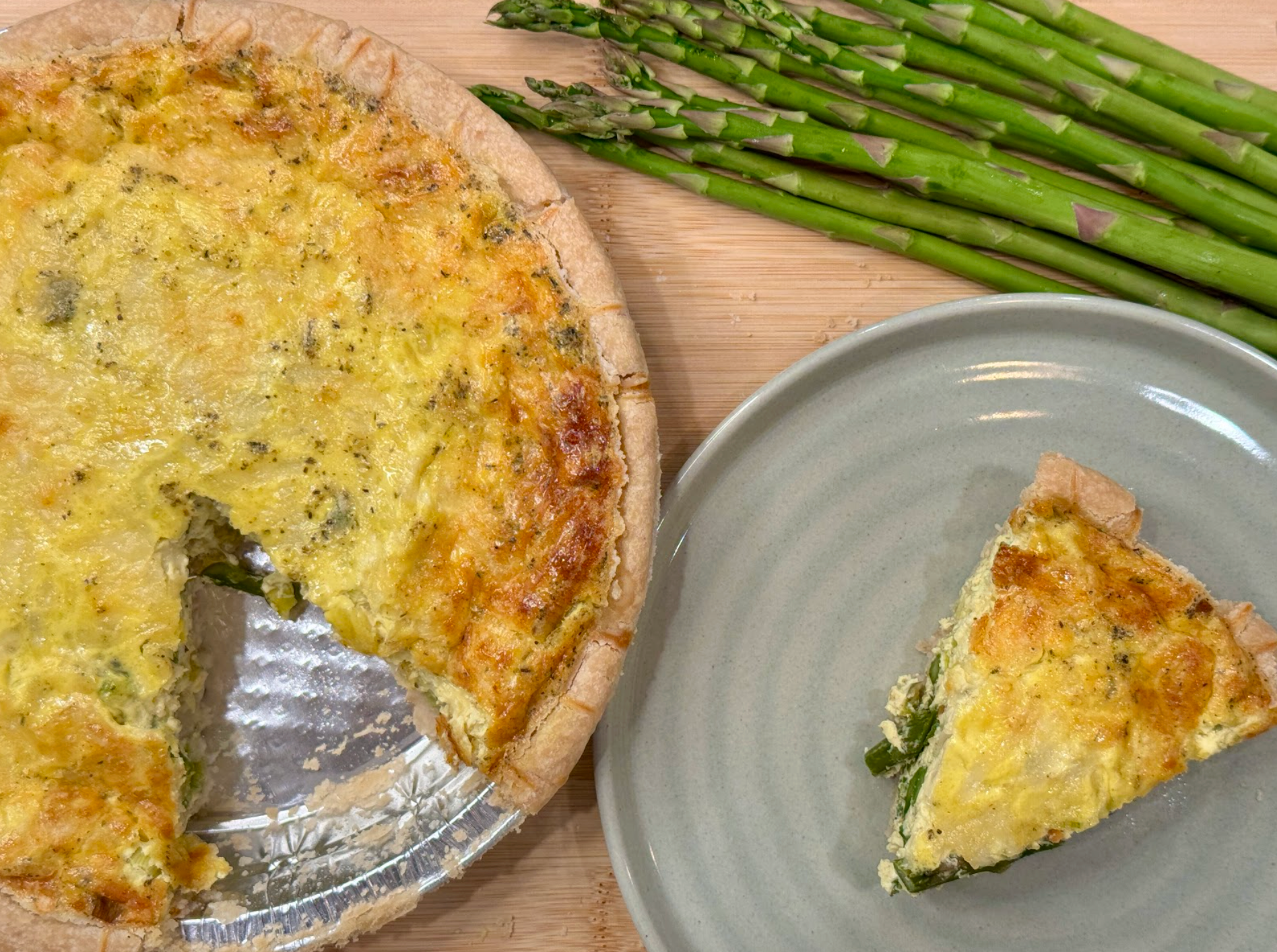 Leek and Asparagus Quiche