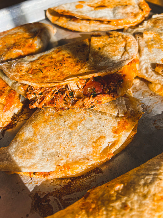 Amazing Sheet Pan Tacos with Stewed Rotisserie Chicken