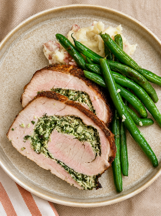 Spinach & Ricotta Stuffed Pork Loin