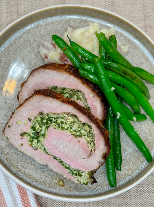 Spinach & Ricotta Stuffed Pork Loin