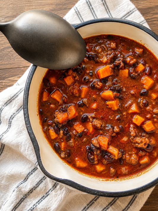 Slow Cooker Turkey & Sweet Potato Chili