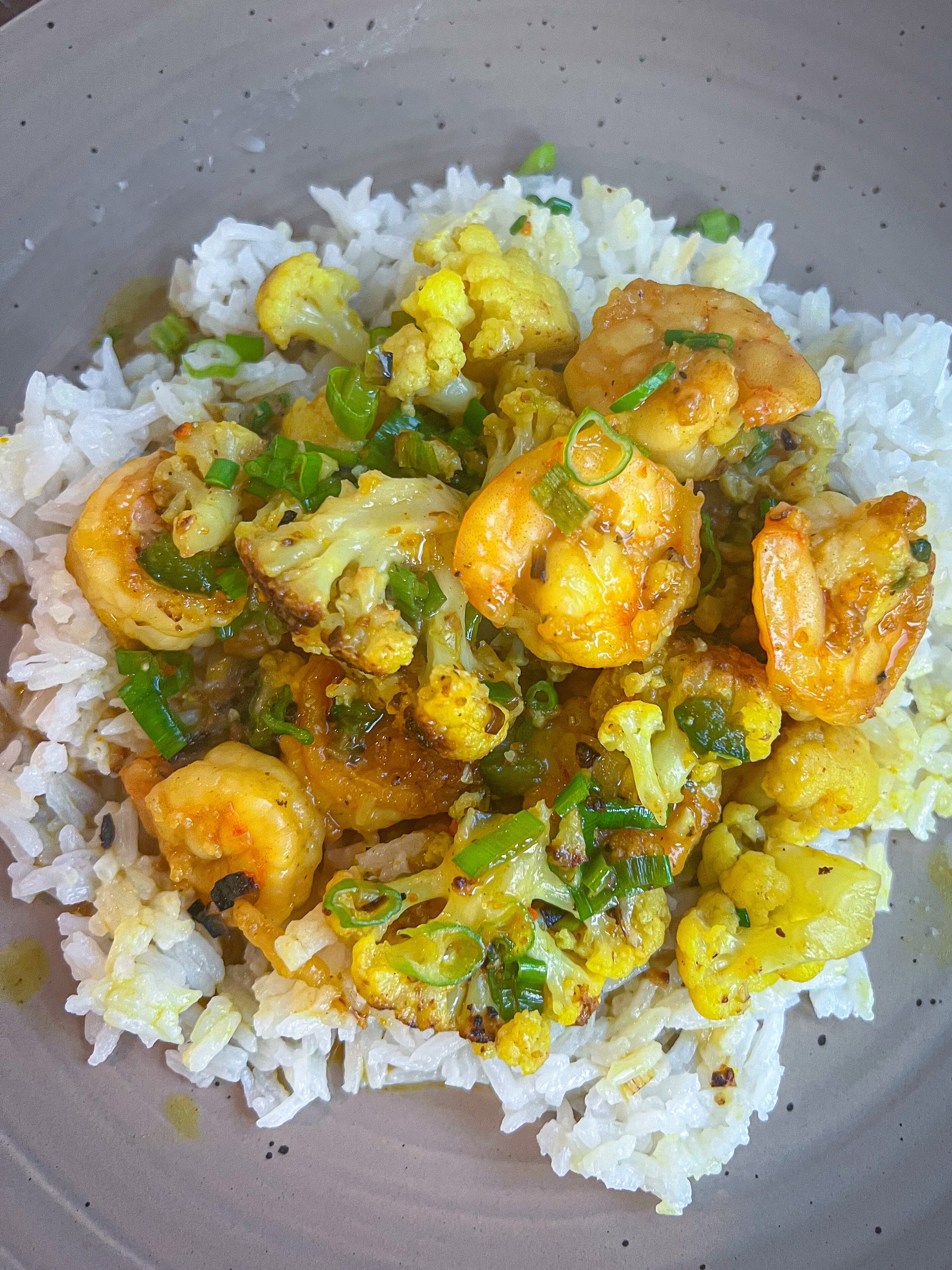 Curry Shrimp and Cauliflower