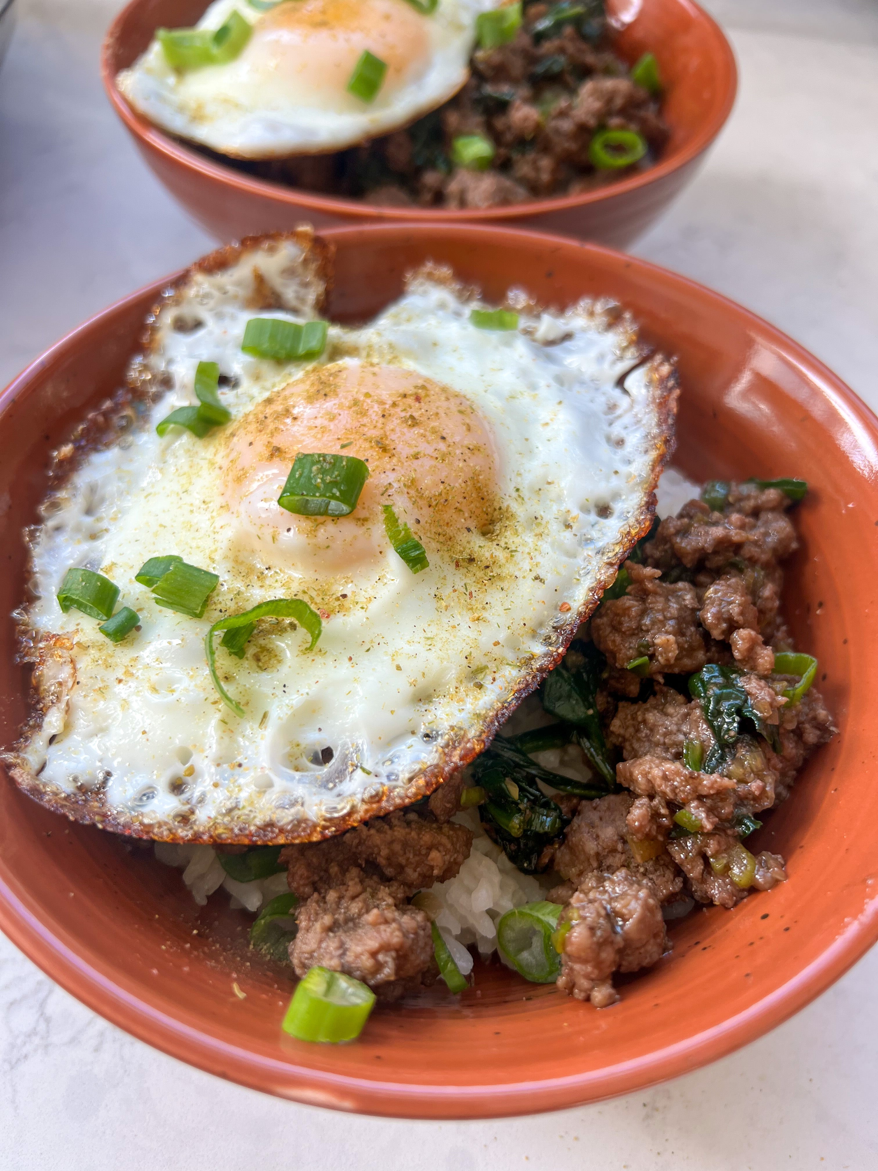 Korean-Style Rice Bowls with Ground Beef