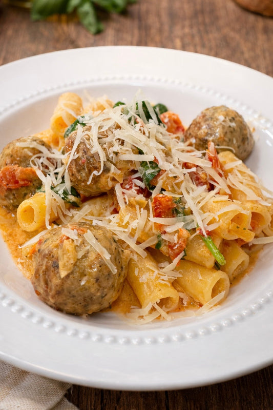 Marry Me Chicken Meatballs & Pasta