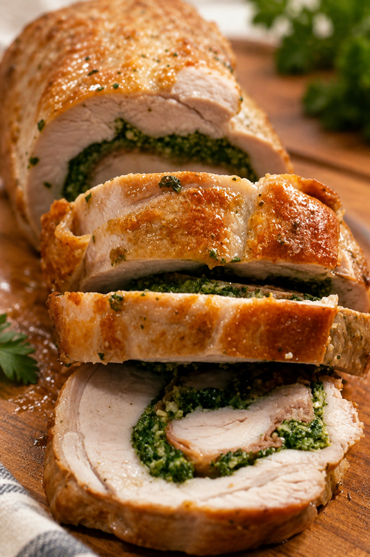 Pesto Stuffed Pork Loin