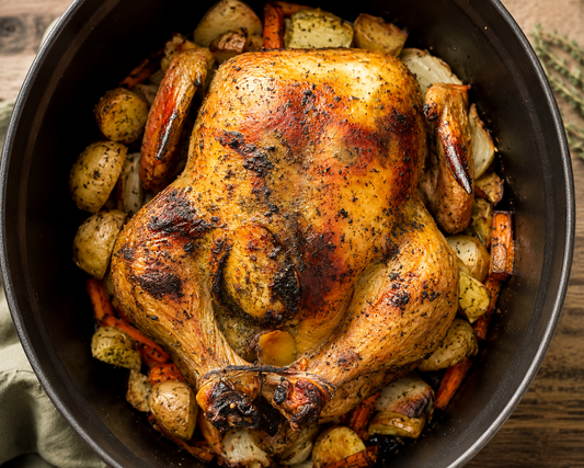 Whole Roasted Chicken and Veggies