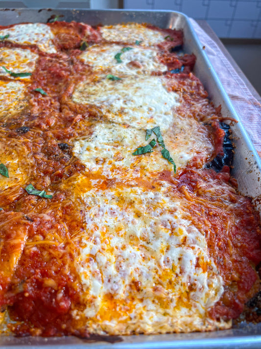 Sheet Pan Eggplant Parmesan